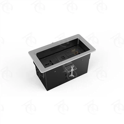 Rettangolu Tip Subsidencine Cover Plate 2 flimkien ma '3 Multimedia Tabletop Socket